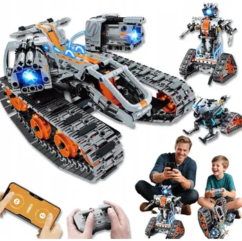 ostatní stavebnice DĚTSKÝ ROBOT 4V1 DÁLKOVĚ OVLÁDANÉ MONTÁŽNÍ STAVEBNICE MEGA SADA DÁREK