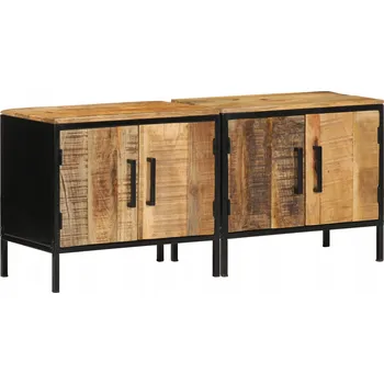 Noční stolek NOČNÍ STOLKY 2 KS 50X30X45CM Z MASIVNÍHO MANGOVÉHO DŘEVA