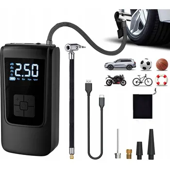 Kompresor AUTOMOBILOVÝ KOMPRESOR ELEKTRICKÁ PUMPA NA KOLO LCD KOMPRESOR