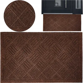 VSTUPNÍ ROHOŽKA KIRI PREMIUM GUMOVÁ PROTISKLUZOVÁ HNĚDÁ 45x75 CM