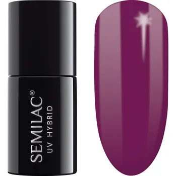 Přípravek na nehty Hybridní lak barevný lak Semilac Odstíny fialové 012 pink cherry (růžová třešeň)