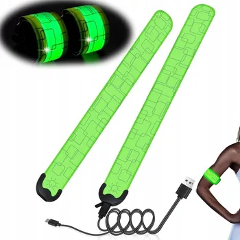 IP kamera 2x LED PÁSKA ODBLASKOWA NA RUKU RAMENO PRO BĚHÁNÍ NA KOLO VODĚODOLNÁ USB