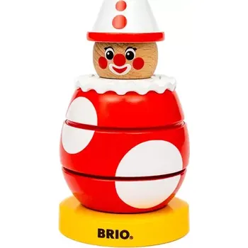 Dřevěná hračka BRIO Otáčivý dřevěný klaun (30237)