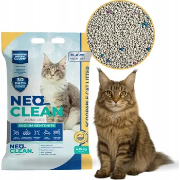 Podestýlka pro kočku Bentonitové stelivo pro kočky NEO Clean Citronový 5L - s jedlou sodou