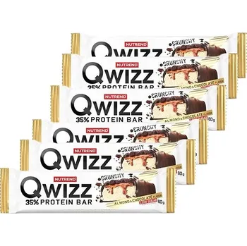 Nutrend QWIZZ Protein Bar, 6 x 60 g, mandle+čokoláda