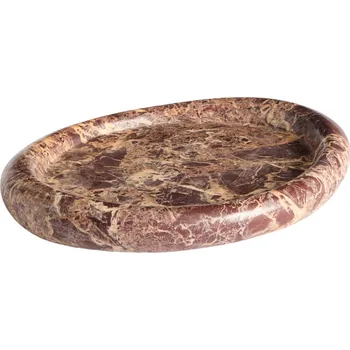 Kave Home Hnědý mramorový tác Lenorel 30 x 23 cm