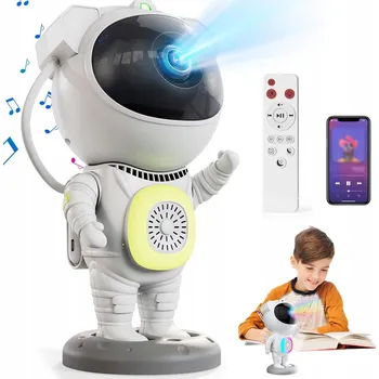 Noční světlo PROJEKTOR NOČNÍ OBLOHY ASTRONAUT NOČNÍ LAMPA BLUETOOTH PILOT 7 BARVA 360°