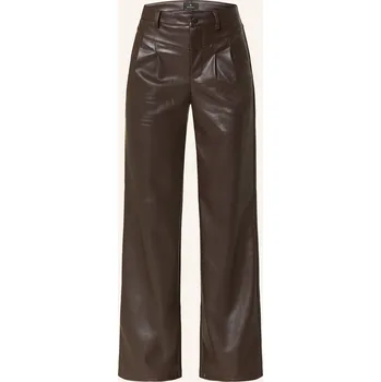 Monari Dámské Kalhoty V Koženém Vzhledu, tmavě hnědá, 36