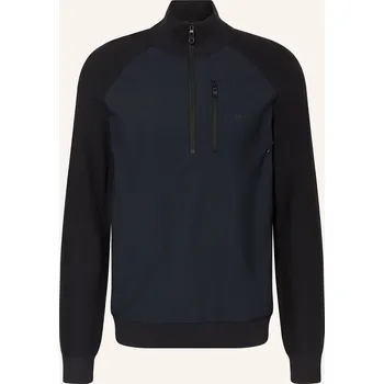 Pánské oblečení Boss Pánský Svetr Troyer Civic Ze Směsi Materiálů, tmavě...