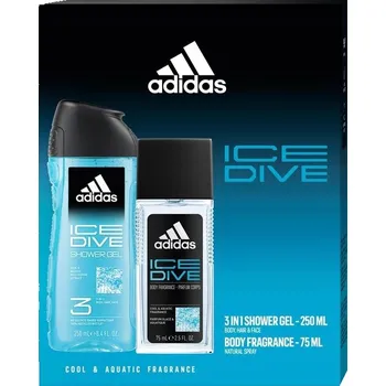 Koupelová kosmetika ADIDAS sada Ice Dive Dns 75 ml + Sprchový gel 250 ml