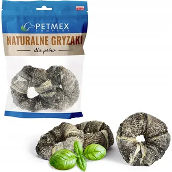 Pamlsek pro psa PETMEX Kroužky z tresčí kůže 100g - Žvýkací pamlsek pro psy