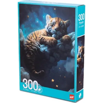 Puzzle spící tygřík 25x38cm 300 dílků skládačka v krabici