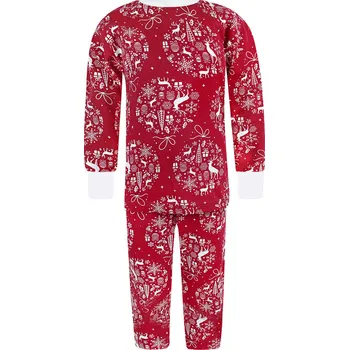 Dívčí pyžamo V-Mart, Rostoucí vánoční pyžamo s dlouhým rukávem Ozdoby 140