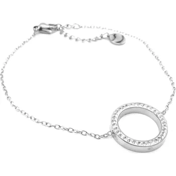 Náramek Steel Jewelry Dámský náramek srdce kroužek z Chirurgické oceli - jemný dárkové balení zdarma