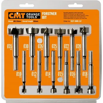 Vrták CMT SADA KORUNKOVÝCH VRTÁKŮ DO DŘEVA D10-35mm