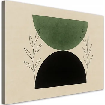 Obraz Obraz na plátně , Půlkruhy Minimalismus Botanická Zeleň 60x40