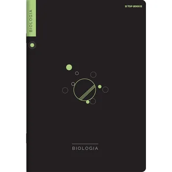 Sešit A5 čtvereček 60 listů BIOLOGIE Top 2000 předmětový s tahákem černý