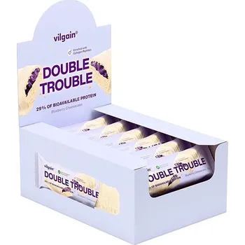 Vilgain Double Trouble Protein Bar 12 × 55 g blueberry cheesecake