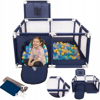 Dětská ohrádka Ohrádka Selonis OHRÁDKA S KOŠEM A MÍČKY 125 x 125 cm