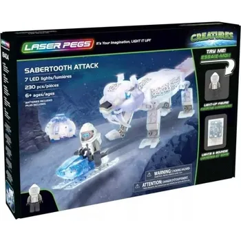 ostatní stavebnice Stavebnice Laser Pegs Útok šavlozubého tygra 18404