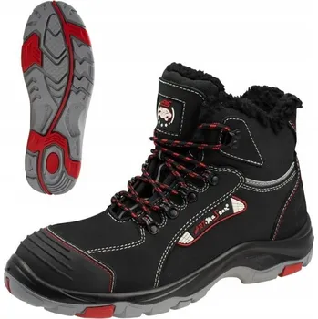 Pracovní obuv Zimní pracovní boty kotníkové s ocelovou špičkou, zateplené, kožené BTnred oc S1 velikost 44