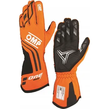 Moto rukavice Rukavice OMP One Evo X homologace FIA 8856-2018 oranžové vel. XS