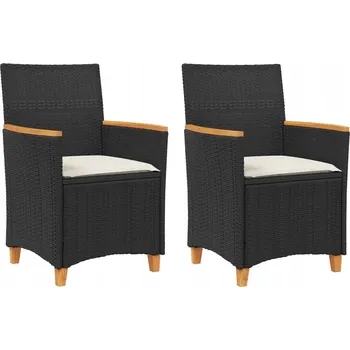 Zahradní židle VidaXL umělý ratan černá