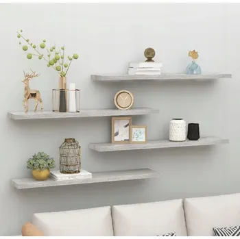 police Police MDF deska VidaXL 120 x 23,5 cm odstíny šedé