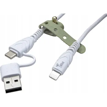 Datový kabel BIOnd Kabel USB-C/Lightning USB-A 3,5A Eco-friendly recyklovaný 1,2 m