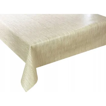 ubrus Cerata na Metry Ubrus Ceratový na míru Béžový Lisovaný Len 500x140 cm