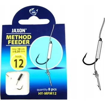 Rybářský háček Jaxon Method Feeder Háčky s protihrotem, 8 ks