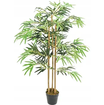 umělá květina Umělý bambus, 730 listů, 120 cm, zelený
