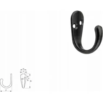 Věšák Nábytkový věšák REJS Soria S ČERNÁ MATNÁ