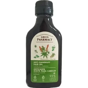 Pleťový olej Green Pharmacy Vlasový olej proti lupům, ricinový olej a lopuch 100ml