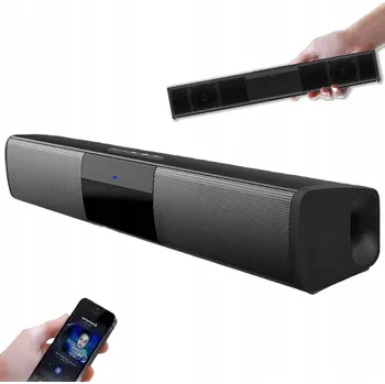 Bluetooth reproduktor BLUETOOTH 5.0 REPRODUKTOR SOUNDBAR S FM RÁDIEM K POČÍTAČI / LAPTOPU, ČERNÝ, USB