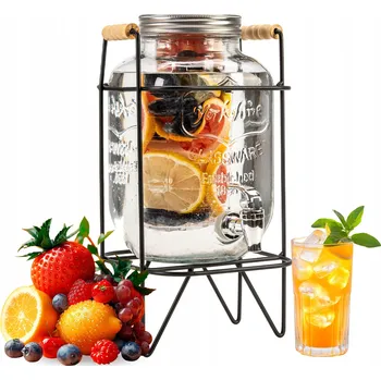 Sklenice Skleněná Sklenice SuperButelki s kohoutkem 4 l