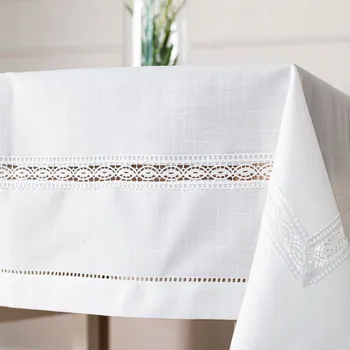 ubrus SELVIA Ubrus s krajkou, 140x180 cm, barva 001 bílá