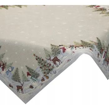 Prostěradlo Vánoční ubrus 140x180 cm z gobelínové tkaniny - vzor