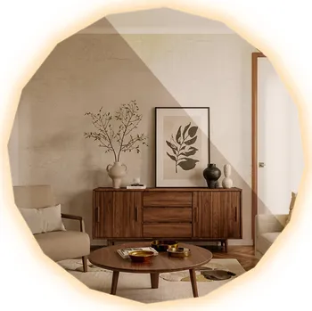 Zrcadlo Zrcadlo LED Geometrické s Podsvícením Moderní do Obýváku i Koupelny