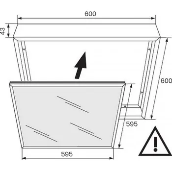 LED osvětlení Hliníkový rámeček pro LED panely 600 x 600