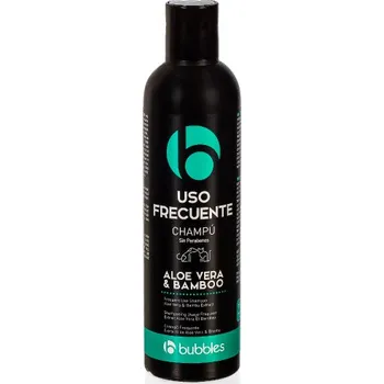 Kosmetika pro psa BUBBLES Šampon na časté používání s exktraktem z aloe vera a bambusu - Frequent use shampoo with aloe vera & bamboo 250ml