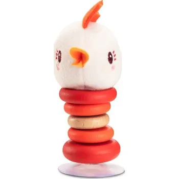 Houpací chrastítko s přísavkou - slepička Paulette