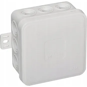 Elektroinstalační krabice VIPLAST Hermetická Elektroinstalační Krabice Na Stěnu na klik IP54 100x100x41 mm Bílá 1 Ks