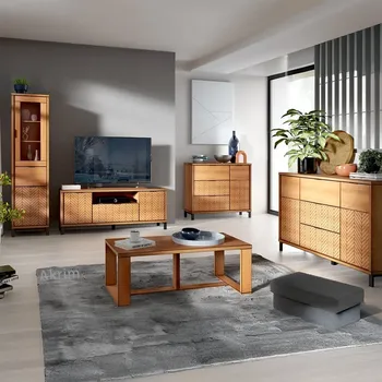 Obývací stěna Obývací stěna FONTI + kovové nohy 12 cm | 5 dílů B | dub karamel