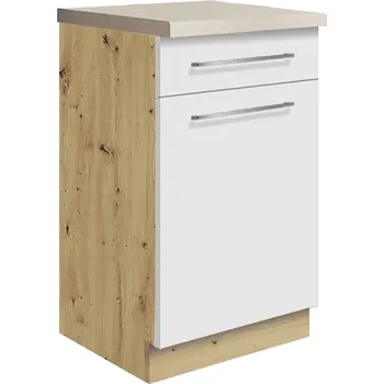 CREATIVA wh | dolní skříňka CRE-3D se zásuvkou a policí | 45 cm | VÝBĚR KORPUSU a KOVÁNÍ | bílá lesk