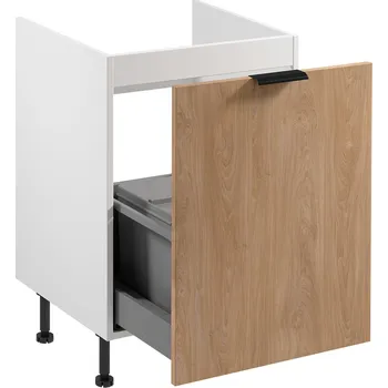 SORENTO bp | dolní skříňka D60ZS dřezová výsuvná + koše na odpad | 60 cm | bílá/puccini