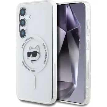 Pouzdro na mobilní telefon KARL LAGERFELD pouzdro pro SAMSUNG S25 Plus KLHMS25MHLSCHH (Magnetic IML Metal Choupette Head) bílé