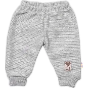 Baby Nellys Pletené kojenecké kalhoty Hand Made Baby Nellys, šedé Velikost: 80/86 (12-18m)