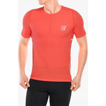 COMPRESSPORT Běžecké tričko PRO RACING SS T-SHIRT fluo red S