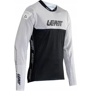 cyklistický dres LEATT CYKLISTICKÝ DRES MTB GRAVITY 4.0 JERSEY WHITE BÍLÁ/ČERNÁ L
